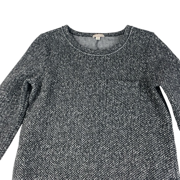 Gap Designed & Crafted Herringbone Knit Gray/Black Sweater Dress S With Pocket - Picture 9 of 9